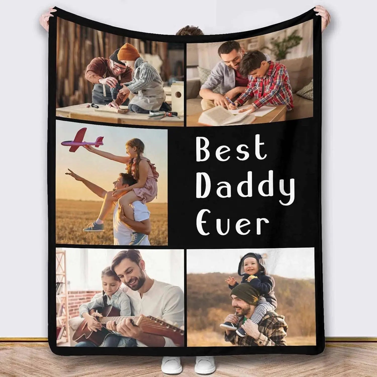Customized blankets for dad gifts, sofa blankets, personalized dad photos for dad and husband Father's Day gifts,Christmas gifts